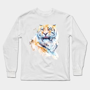 Siberian Tiger Looking Up Long Sleeve T-Shirt